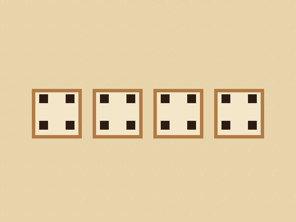 Four moves of four: ...and get FOUR moves of four points.