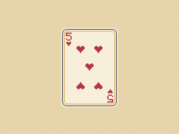 Pile: five of hearts: You can match its number instead.