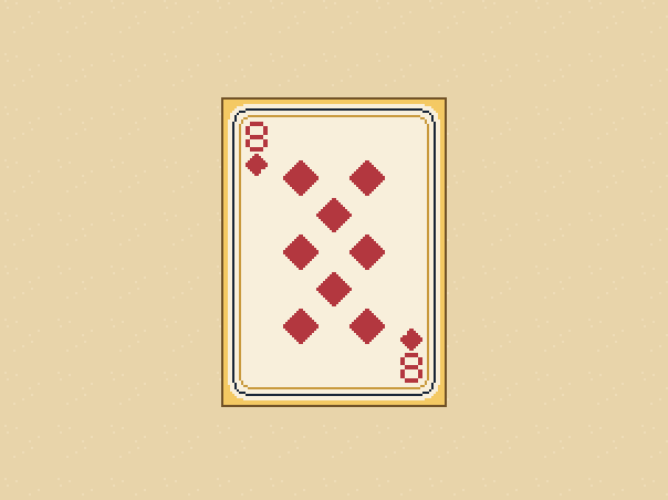 Eight of diamonds; choose hearts: Choose hearts in the suit picker.