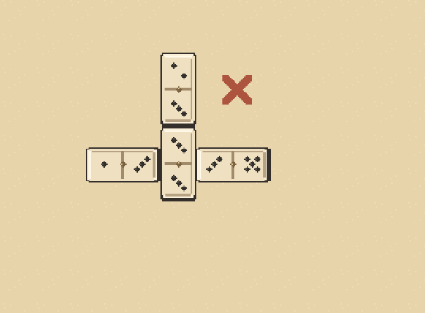 Only two ends: A double is not a junction. Keep one chain; do not add a third branch.