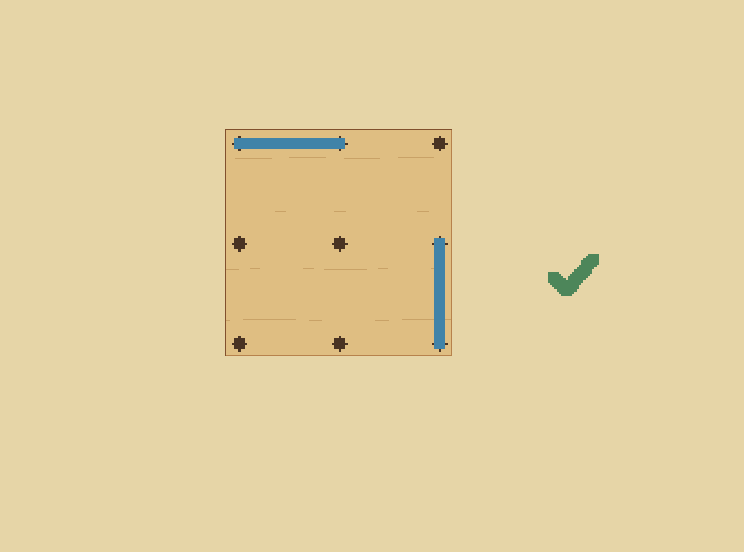 Across or down: Connect two neighbouring dots horizontally or vertically.