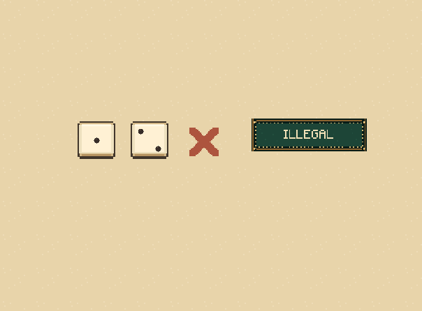 Try it: Do not mix a scoring die with an unrelated die from the same roll.