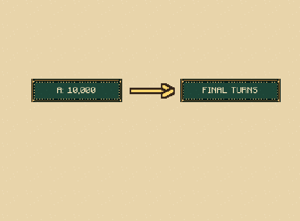 Finish the game: When someone reaches 10,000, everyone else gets one final turn.
