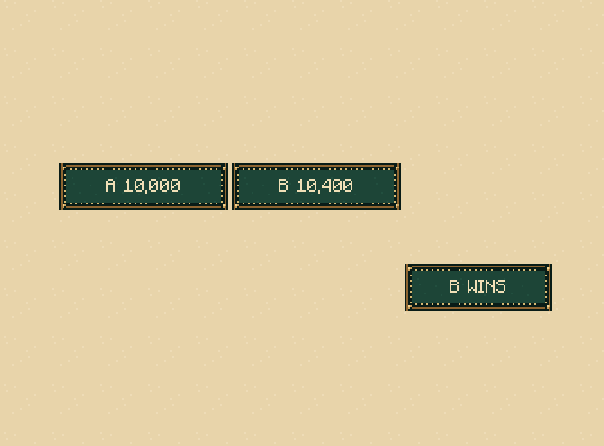 Try it: After the final round, the highest total wins. A tied highest score is a draw.