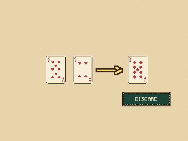 Discard: After drawing, put one unwanted card face up.