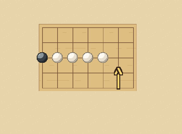Four is a threat: White has four. Black can block the empty end on this turn.