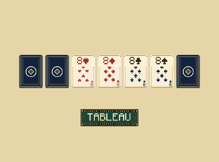 Seven columns: Build seven tableau columns while uncovering every hidden card.