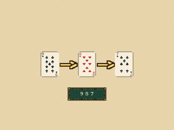 Descending: Tableau ranks go down by one card at a time.