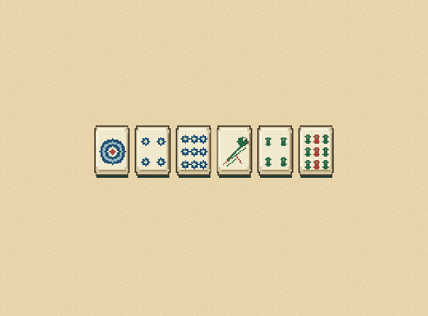 Dots and bamboo: Each suit has numbers one to nine. There are four copies of every tile.