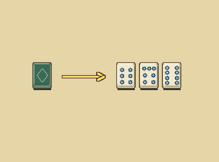 Draw one: You draw a tile automatically when your normal turn starts.