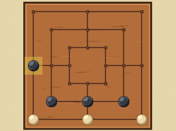 Take one: After a mill, remove one enemy man from the board.