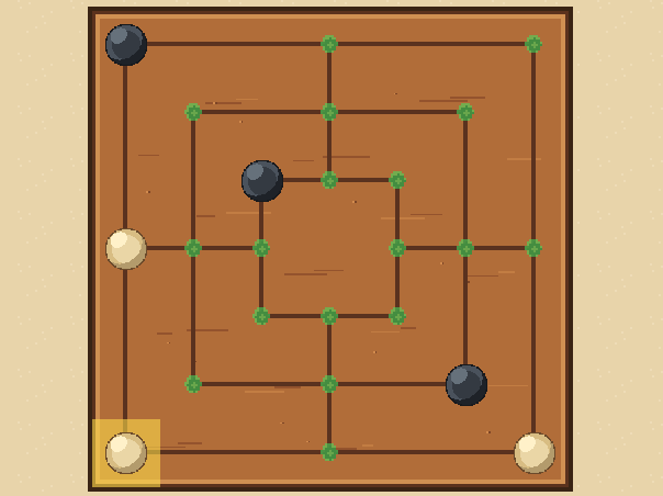 Three left: With only three men, you may fly to any empty point.