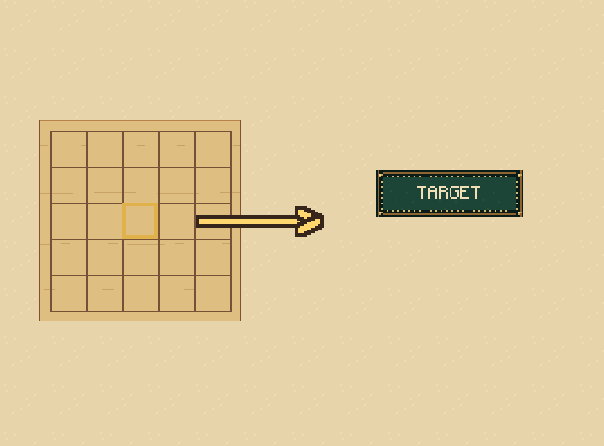 Choose a target: Click one square on the target grid; classic play uses one shot per turn.