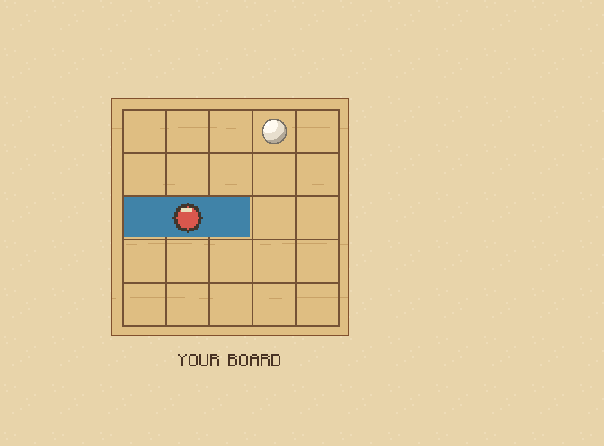 Ships stay hidden: Your own board shows your ships and the shots fired at them.