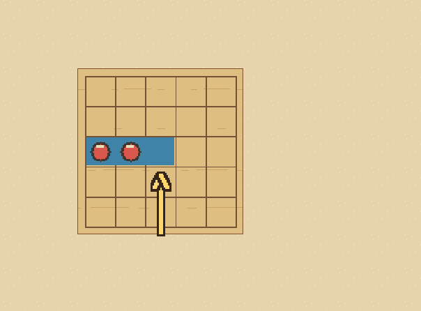 Sink a ship: This three-square ship has two hits. One more hit will sink it.