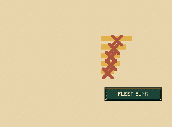 Try it: The game ends as soon as one player has no ships remaining.
