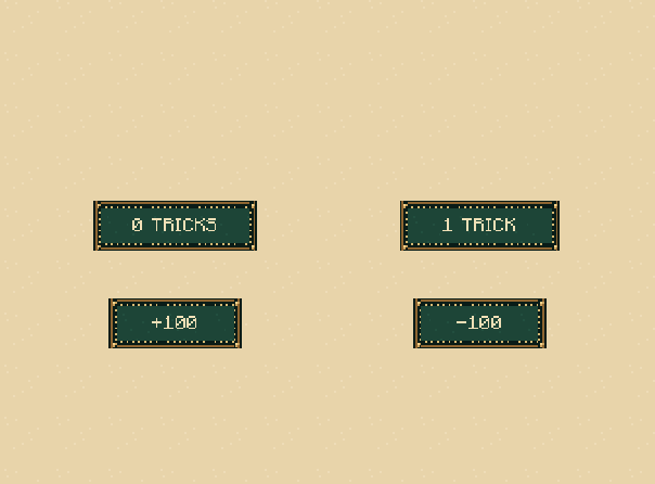 Two outcomes: Make nil for +100. One trick loses 100; nil tricks do not help contract.