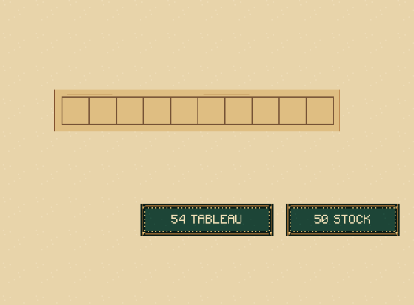 Ten columns: Spider deals 54 cards into ten columns and leaves 50 in five ten-card deals.