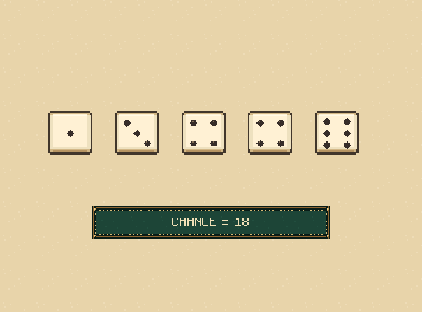 Chance: Any roll works. Add all five dice. Save this flexible box for a roll that fits nowhere else.